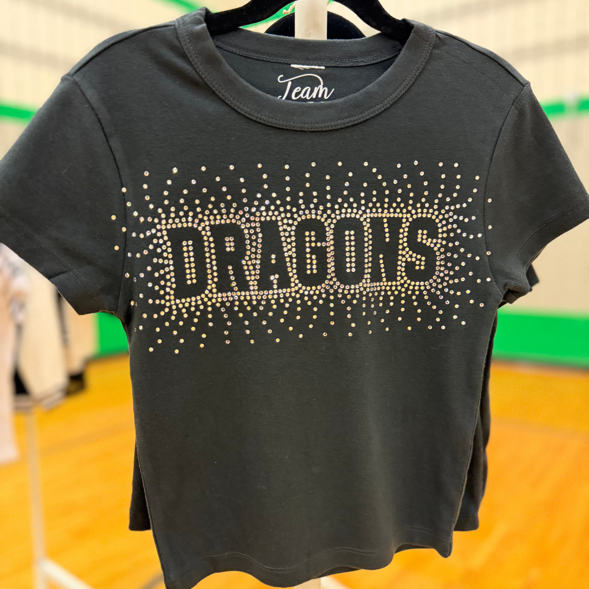 Black Tee with All Stone Dragon Burst