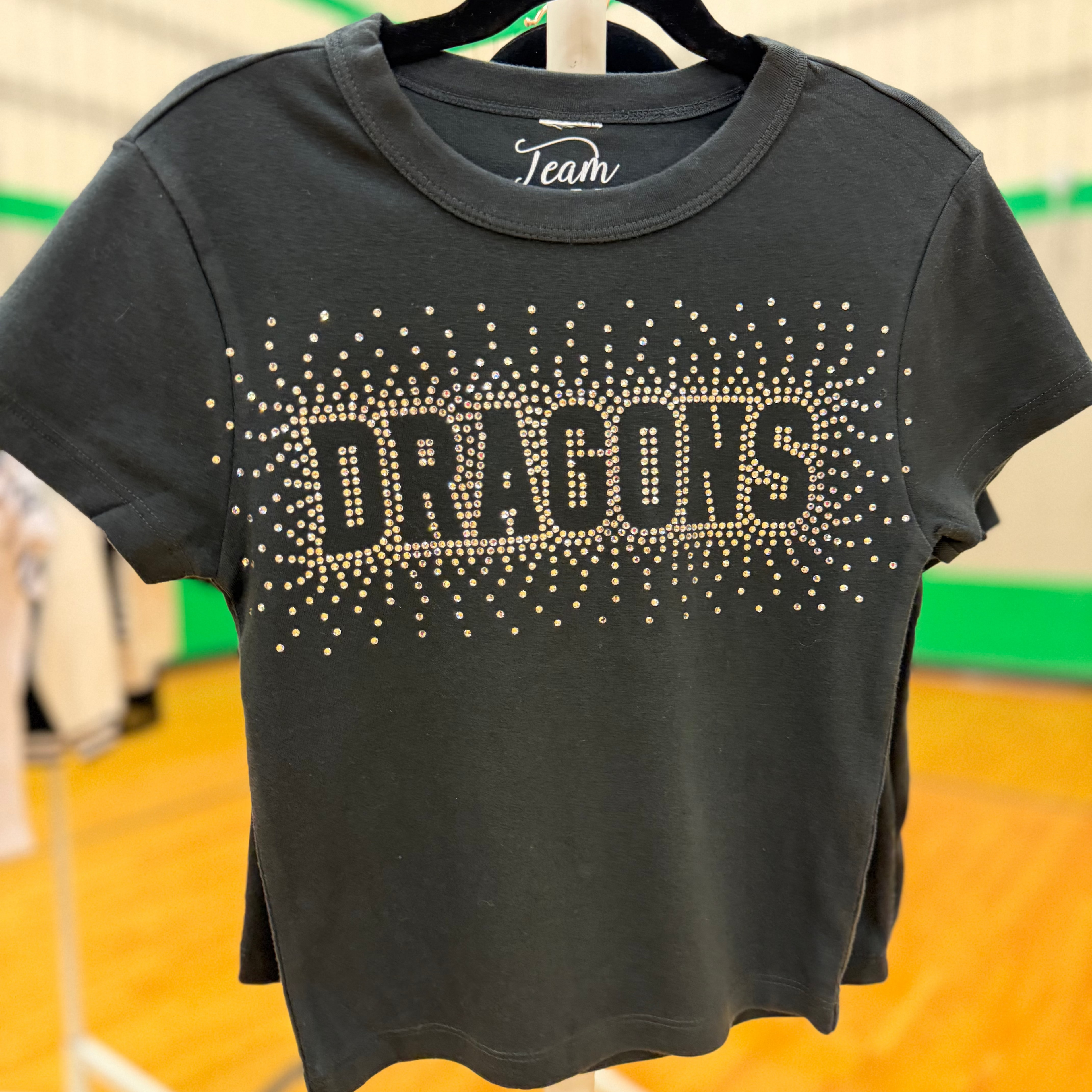 Black Tee with All Stone Dragon Burst